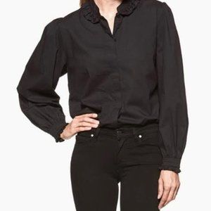 PAIGE LONG SLEEVE BUTTON UP TOP | SIZE EXTRA SMALL